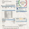 USA Oklahoma City of Broken Arrow utility bill template in Word and PDF format