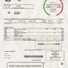 USA Oklahoma City of Tulsa utility bill template in Word and PDF format