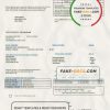 USA Pennsylvania Wellsboro Electric utility bill template in Word and PDF format