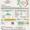 USA Rhode Island Pascoag Utility District utility bill template in Word and PDF format