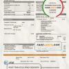 USA Texas AT&T telecommunications utility bill template in Word and PDF format