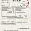 USA Texas El Paso Water utility bill template in Word and PDF format