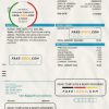 USA Washington Clark Regional Wastewater District utility bill, Word and PDF template