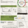 USA Washington Gas (WGL) utility bill template in Word and PDF format