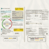 USA Washington Puget Sound Energy utility bill template in Word and PDF format (2 pages), version 2