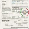 USA Washington Seattle City Light utility bill template in Word and PDF format