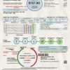 USA Wyoming High West Energy utility bill in Word and PDF format, version 2