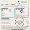 United Kingdom LoCO2 Energy utility bill template in Word and PDF format