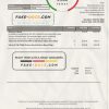 United Kingdom MJ Electrical proof of address utility bill template in Word and PDF format