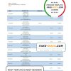 France Credit Mutuel bank statement template in Word and PDF (.doc and .pdf) format