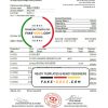 France HSBC bank statement template in .xls and .pdf file format