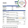 Gabon Alios Finance bank statement template in Word and PDF format