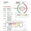 Greece Eurobank Ergasias proof of address bank statement template in Word and PDF format, .doc and .pdf format