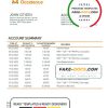 Honduras Banco de Occidente Bank statement template in Word and PDF format