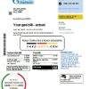 Kyrgyzstan Gazprom utility bill template in Word and PDF format