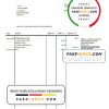 Ireland AIB bank statement template in Word and PDF format