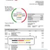 Israel HSBC proof of address bank statement template in Word and PDF format