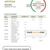 Japan Norinchukin bank statement template in Word and PDF format