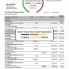 Jordan Commercial Bank statement easy to fill template in Word and PDF format