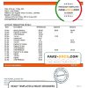 Kazakhstan First Heartland Jusan bank proof of address statement template in Word and PDF format