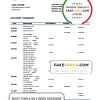 Kenya ABC Bank proof of address statement template in Word and PDF format, .doc and .pdf format
