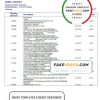 Lebanon Byblos Bank statement template in Word and PDF format