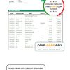 Libya Sahara Bank statement template in Word and PDF format
