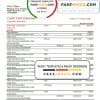 Lithuania (Litva) Citadele bank credit card statement template in Word and PDF format