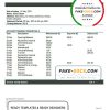 Lithuania (Litva) Danske bank statement template in Word and PDF format