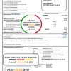 Moldova Moldtelecom utility bill template in Word and PDF format, fully editable