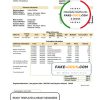 Palestine Electricity Distribution Company Gaza (GEDCO) utility bill template in Word and PDF format