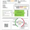 Poland Energa utility bill template in Word and PDF format