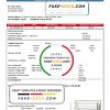 Qatar Power Company electricity utility bill template in Word and PDF format