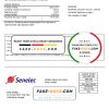 Senegal Senelec Agence Sacré Coeur Company electricity utility bill template in Word and PDF format