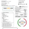 Spain Movistar Fusion telecom operator utility bill document in Word and PDF format