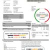 Spain Vodafone telecommunications utility bill template in Word and PDF format