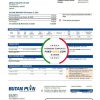 Croatia BUTAN PLIN d.o.o. gas utility bill template in Word and PDF format