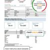 Turkey Gediz Elektrik utility bill template in Word and PDF format, fully editable