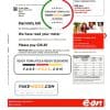 United Kingdom E.ON utility bill template in Word and PDF format, version 3