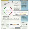 United Kingdom electricity utility bill template in PSD format