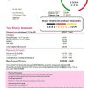 United Kingdom Igloo Energy utility bill template in Word and PDF format