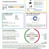 United Kingdom LoCO2 Energy utility bill template in Word and PDF format