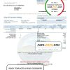 USA California City of Fountain Valley utility bill template in Word and PDF format