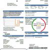 USA California City of St Helena utility bill template in Word and PDF format
