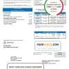 USA California Golden State Water Company utility bill template in .doc and .pdf format