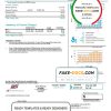 USA California San Diego Gas & Electric (SDG&E) utility bill template in Word and PDF format