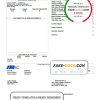 USA California San Jose Water utility bill template in Word and PDF format