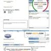 USA Clean Water utility bill template in Word and PDF format