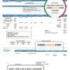 USA Colorado Fort Collins Utilities utility bill template in Word and PDF format