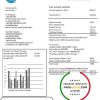 USA Connecticut Light & Power electricity utility bill in Word and PDF format